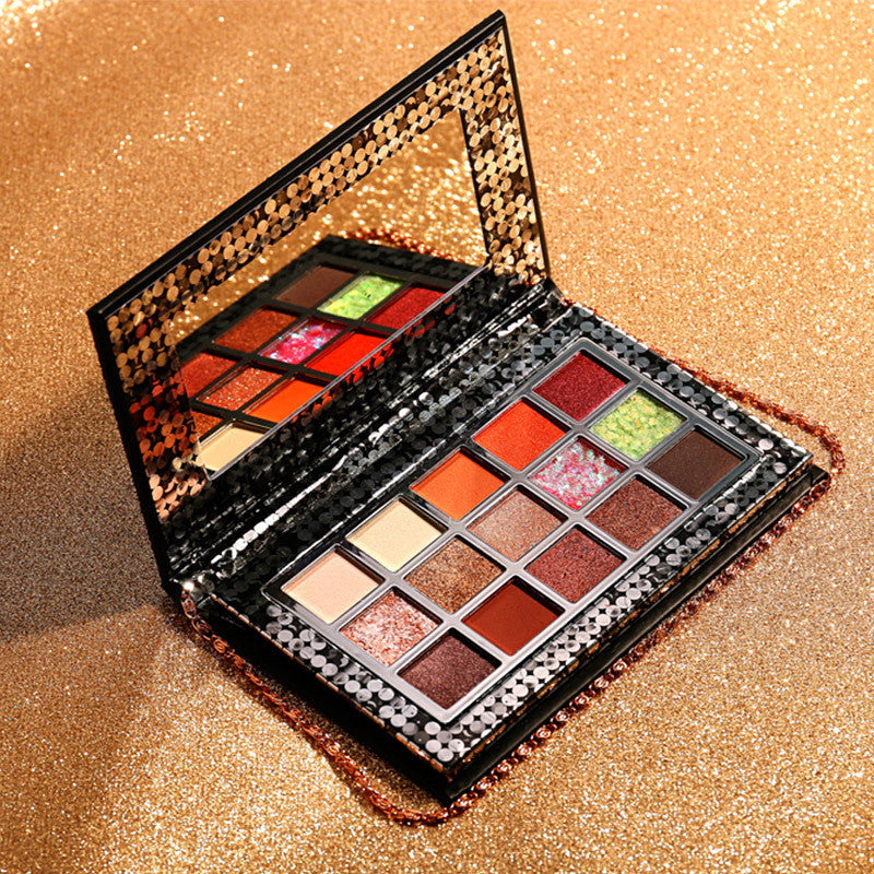 Luxury Glitter Eyeshadow Palette – 18 Shades